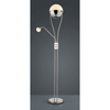 Okrągła lampa stojąca Chris 478310206 LED 22W+3,8W 3000K srebrna