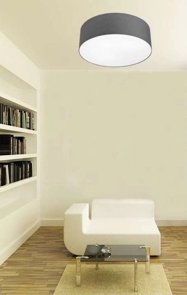 Sufitowa LAMPA nowoczesna CAMERON 9682 Nowodvorski okrągły plafon abażurowy szary