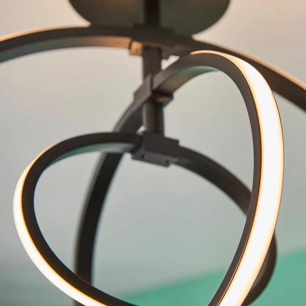 Sufitowa lampa okręgi Avali 80682 LED 24,12W 3000K czarny biały