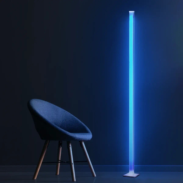 Lampa podłogowa Magical 325211 Polux z pilotem podłużna biała