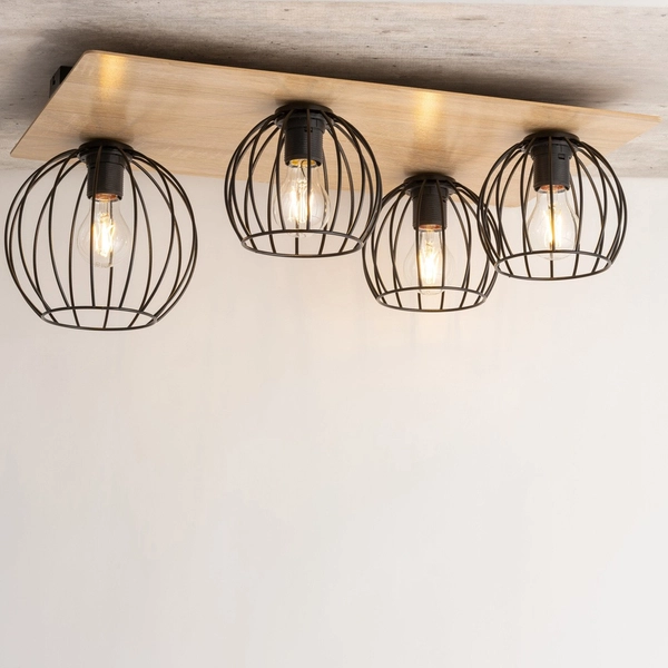 Plafoniera loftowa Cyber 32360 przysufitowe kule metalowe czarne