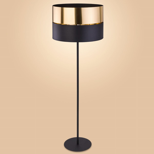 Lampa podłogowa loft Hilton 5465 TK Lighting okrągła czarna złota