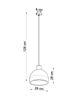 Betonowa LAMPA wisząca SL.0281 kopuła OPRAWA zwis beton szary
