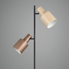 Lampa podłogowa ELIOR DL217419400 Trio z przełącznikiem nożnym beżowa brązowa