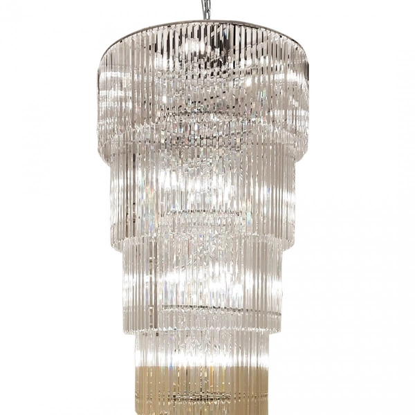 Dekoracyjny żyrandol Luxe 18006-69-CHR Zuma kryształy do salonu chrom