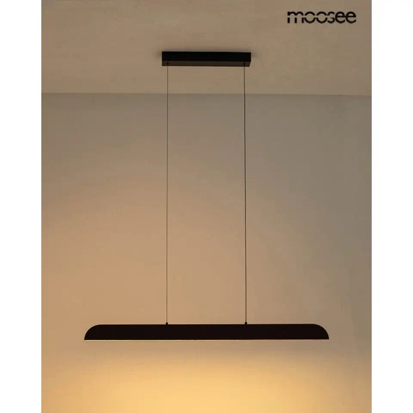 Podłużna wisząca lampa LINEA brązowa MSE1501100493 1xLED 40W 3000K nad wyspę
