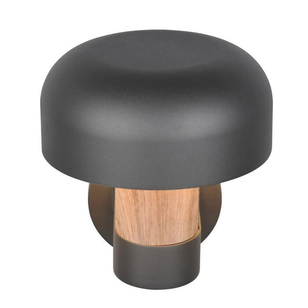 Ścienna lampa do ogrodu FRASER 262560135 grzybek IP54 szary drewniany