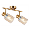 Podwójna lampa sufitowa Santia SPL-65342-2-BRO-AMB Italux  mosiądz bursztynowy