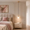 Kulista lampa wisząca CHIC biała złota ST-DL-2969P1 1xG9 5W glamour