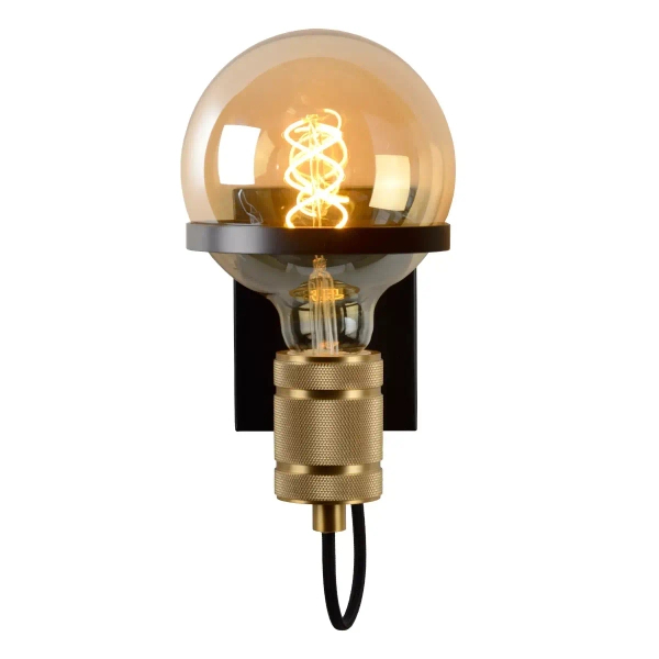 Industrialna lampa ścienna OTTELIEN 30271/01/30 Lucide bursztynowy czarny