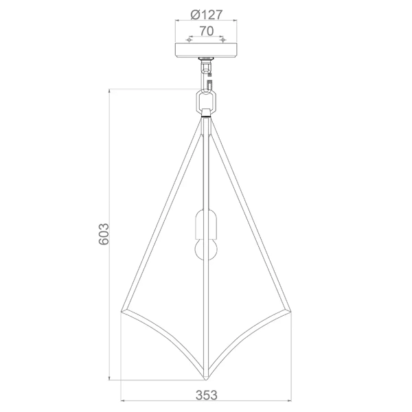 LAMPA wisząca NICO FE-NICO-P-M-CH Elstead FEISS metalowa OPRAWA zwis geometryczny polerowany chrom