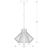 Zwisowa lampa sypialniana Tornado 1142 Zumaline metalowa czarna