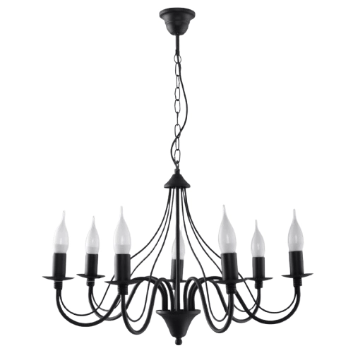 Żyrandol LAMPA wisząca SL.0219 świecznikowa OPRAWA zwis na łańcuchu maria teresa czarny