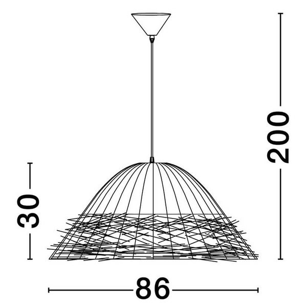 Ekologiczna lampa wisząca ALLENDE LE44490 trawa morska beżowy