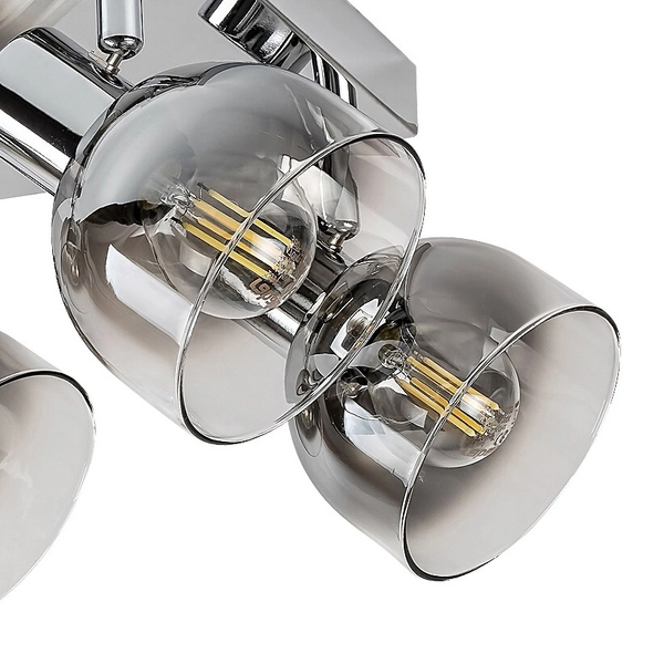 Kwadratowa lampa sypialniana Tarien 3250 z regulacją nad łóżko chrom