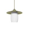 Nowoczesna wisząca lampa Jingu JNA11414P0 ryflowany klosz oliwkowy