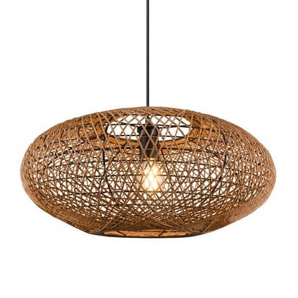 Lampa zwisająca nad stół HEDDA 312300136 Trio naturalna eko japandi brązowy