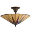 Witrażowa lampa sufitowa Dark star 64043 szklana tiffany czarna brązowa