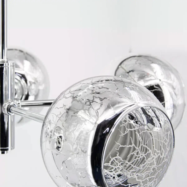 Nowoczesna lampa sufitowa 2209/5 8C nad łóżko kule chrom
