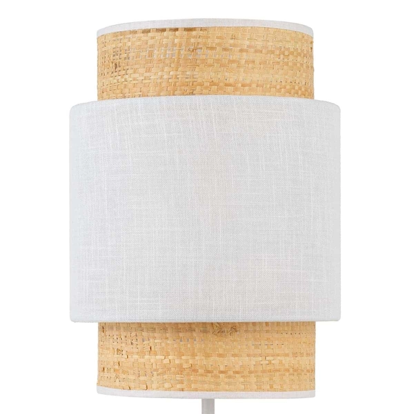 Rustykalna lampka nocna Boho 5535 TK Lighting okrągła biała słomkowa