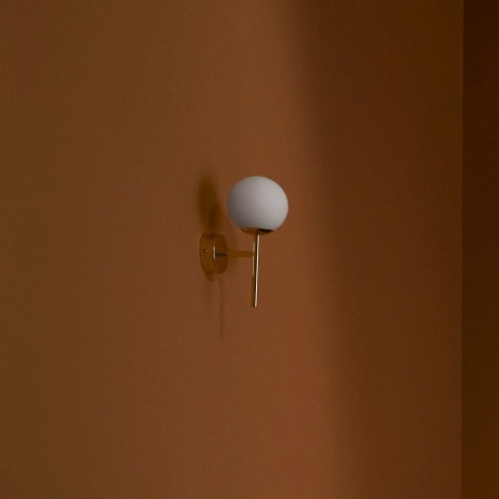 Kinkiet LAMPA ścienna ASTRA 20778105 Kaspa loftowa OPRAWA szklana kula ball złota biała