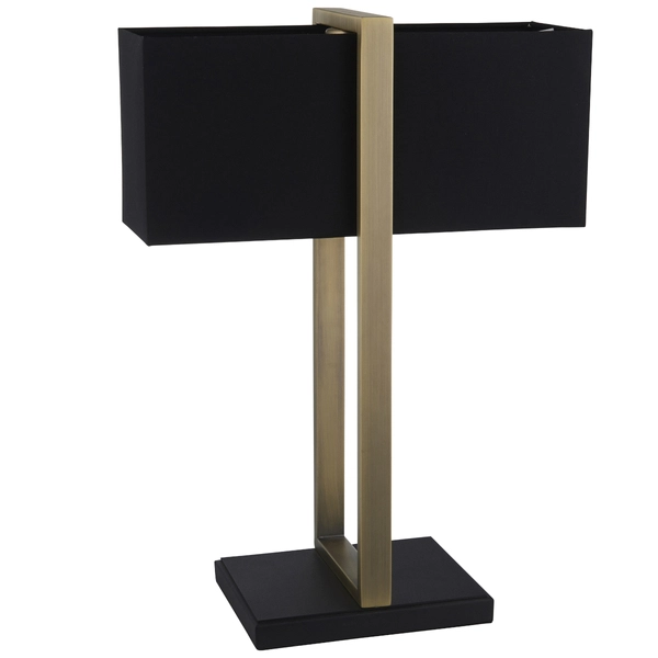 Stołowa lampa frame L&-193061 Light& z abażurem czarnym mosiądz