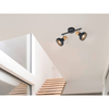 Przysufitowa lampa PYRION DL032-81522 z regulacją czarny drewniany