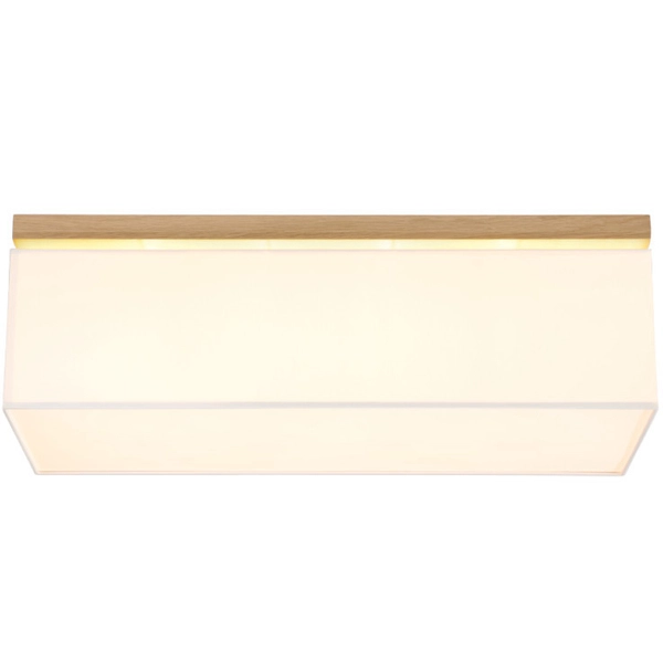 Skandynawska lampa plafon VERTIGA 34511474 prostokątna abażurowa biała