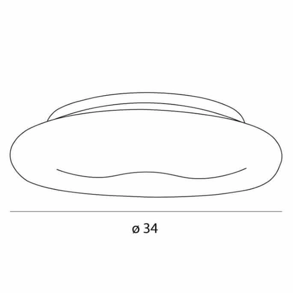 Okrągła lampa sufitowa Duo C0233 LED 10W 3000K round szklana biała