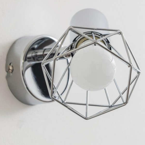 Kinkiet LAMPA ścienna XARA 54802-1 Globo druciana OPRAWA regulowana drut chrom