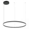 Pierścieniowa wisząca lampa 20264 LED 83W 3000K do salonu czarny