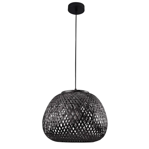 Ekologiczna lampa wisząca Zanzibar 329219 boho ażurowa czarna