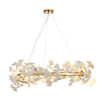Ceramiczna lampa zwisowa Botanika XY080P-100 liście złota biała
