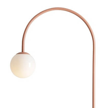 Podłogowa lampa kulista Una 1116A11 Aldex ball beżowa biała