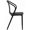 Minimalistyczne krzesło do kuchni Vincent czarne z tworzywa