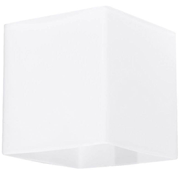 Kinkiet LAMPA ścienna SL.0212 szklana OPRAWA kwadratowa kostka cube przyścienna biała