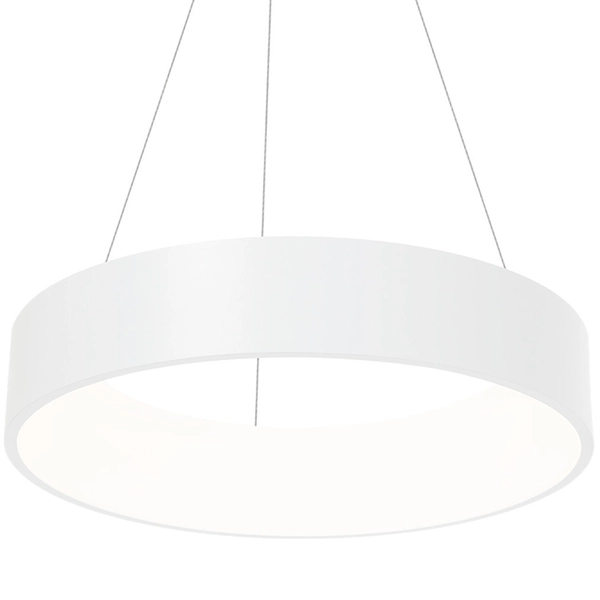 LAMPA wisząca OHIO ML6357 Milagro okrągła OPRAWA zwis LED 24W 4000K metalowy biały