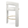 Krzesło LOGAN MM001501100352 białe tapicerowane tkaniną do jadalni 55cm