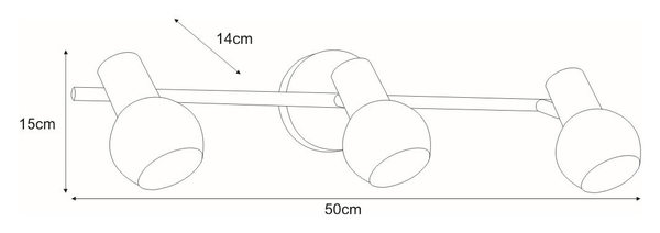 Lampa ścienna Alpina K-C9590B/3 glamour z regulacją chrom