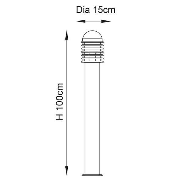 Metalowy słupek ogrodowy Louvre YG-6003-SS IP44 srebrny przezroczysty
