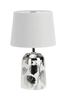 Lampa stołowa Sonal 4548 z ceramiczną podstawą biała srebrna