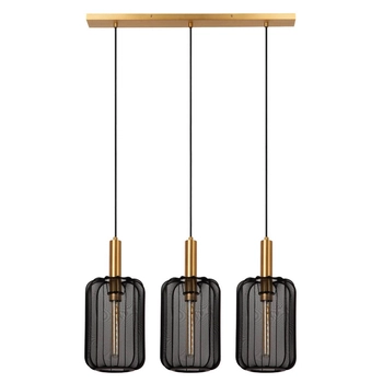 Sypialniana lampa wisząca Corina 03447/03/30 klosze siatka złota czarna