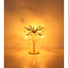 Kryształowa nocna lampka Queena 64138TG glamour bursztynowa złota