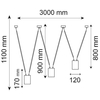 LAMPA wisząca VIWIN 9022 Shilo metalowy OPRAWA zwis tuby czarne