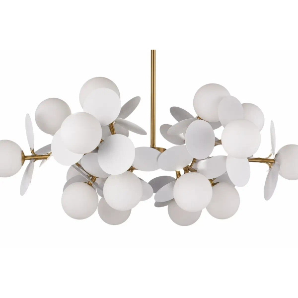Regulowana lampa wisząca CHIC biała złota ST-DL-2969P-5 10xG9 5W