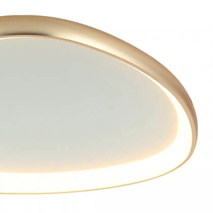 Ledowa sufitowa lampa 23091 LED 39W 3000K do salonu owalna złoty