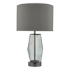 Nocna lampa szklana Mubina MUB4308 polerowany czarny chrom przydymiony