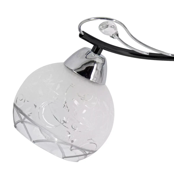 3-punktowa lampa sufitowa 2982/3 BL 8C do salonu czarna chrom