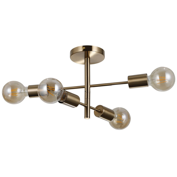 Jadalniana lampa sufitowa Piansi PND-4025-4-HBR Italux metalowa mosiądz