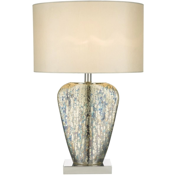 Stołowa lampa Syracuse SYR4235 Dar Lighting abażur szkło rtęciowe chrom